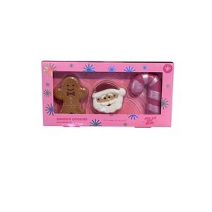 Holler and Glow Santa's Cookies Bath Bomb Set Festive Holiday Gift Set NEW NIB